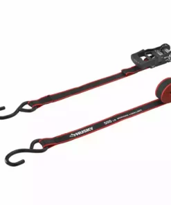 Husky 12 ft. x 1 in. Ratchet Tie-Down Straps with S-Hook (4-Pack) -Deals Hand Tools Zone Store blacks husky ratchet straps fh0829 31 1000