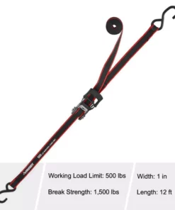 Husky 12 ft. x 1 in. Ratchet Tie-Down Straps with S-Hook (4-Pack) -Deals Hand Tools Zone Store blacks husky ratchet straps fh0829 40 1000