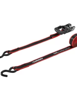 Husky 16 ft. x 1.25 in. Ratchet Tie-Down Straps with S-Hook (2-Pack) -Deals Hand Tools Zone Store blacks husky ratchet straps fh0935e 31 1000