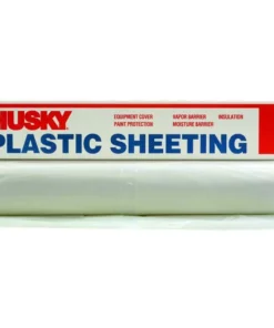 Husky 20 ft. x 200 ft. Clear 1.2 mil Plastic Sheeting