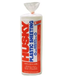 Husky 10 ft. x 25 ft. Clear 6-mil Polyethylene Sheeting