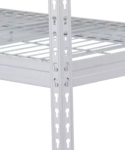 Husky 5-Tier Riveted Steel Garage Storage Shelving Unit in Silver (48 in. W x 78 in. H x 24 in. D) -Deals Hand Tools Zone Store gavanised husky freestanding shelving units 426007 40 1000