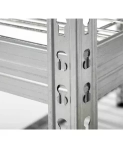 Husky 5-Tier Riveted Steel Garage Storage Shelving Unit in Silver (48 in. W x 78 in. H x 24 in. D) -Deals Hand Tools Zone Store gavanised husky freestanding shelving units 426007 77 1000