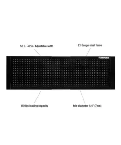 Husky 52 in. W to 72 in. Adjustable Pegboard, Gloss Black 14 Husky 52 in. W to 72 in. Adjustable Pegboard, Gloss Black -Deals Hand Tools Zone Store gloss black husky pegboards hoaa52b11 44 1000