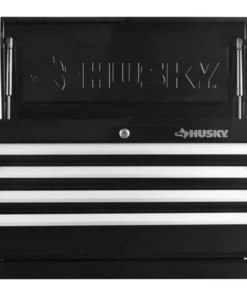 Husky 26 in. W x 12 in. D Standard Duty 4-Drawer Top Tool Chest in Gloss Black 21 Husky 26 in. W x 12 in. D Standard Duty 4-Drawer Top Tool Chest in Gloss Black -Deals Hand Tools Zone Store gloss black husky top tool chests hkst98065bk 1d 1000