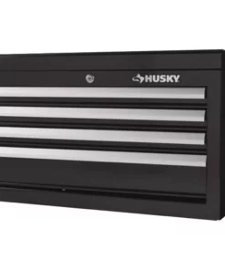 Husky 26 in. W x 12 in. D Standard Duty 4-Drawer Top Tool Chest in Gloss Black 30 Husky 26 in. W x 12 in. D Standard Duty 4-Drawer Top Tool Chest in Gloss Black -Deals Hand Tools Zone Store gloss black husky top tool chests hkst98065bk d4 1000