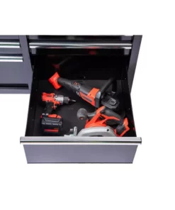 Husky 46 in. W x 24.5 in. D Standard Duty 9-Drawer Mobile Workbench Tool Chest with Solid Wood Top in Gloss Black -Deals Hand Tools Zone Store gloss black with silver trim husky mobile workbenches h46mwc9v2 fa 1000