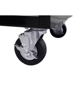 Husky 46 in.W x 51 in. D Standard Duty 9-Drawer Mobile Workbench with Solid Top Full Length Extension Table in Black -Deals Hand Tools Zone Store gloss black with silver trim husky mobile workbenches hotc4609b15m 31 1000