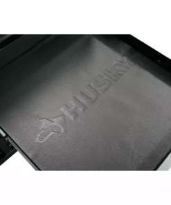 Husky 46 in.W x 51 in. D Standard Duty 9-Drawer Mobile Workbench with Solid Top Full Length Extension Table in Black -Deals Hand Tools Zone Store gloss black with silver trim husky mobile workbenches hotc4609b15m 44 1000