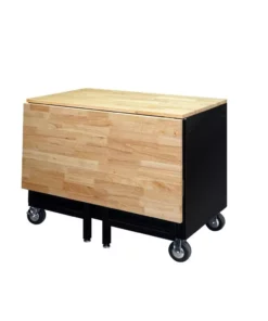 Husky 46 in.W x 51 in. D Standard Duty 9-Drawer Mobile Workbench with Solid Top Full Length Extension Table in Black -Deals Hand Tools Zone Store gloss black with silver trim husky mobile workbenches hotc4609b15m 4f 1000