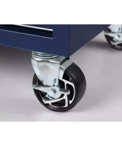 Husky 46 in. W x 24.5 in. D Standard Duty 9-Drawer Mobile Workbench Tool Chest with Solid Wood Top in Gloss Blue -Deals Hand Tools Zone Store gloss blue with silver trim husky mobile workbenches h46mwc9gbv2 fa 1000