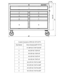 Husky 46 in. W x 24.5 in. D 9-Drawer Gloss Red Deep Tool Chest Mobile Workbench with Hardwood Top 18 Husky 46 in. W x 24.5 in. D 9-Drawer Gloss Red Deep Tool Chest Mobile Workbench with Hardwood Top -Deals Hand Tools Zone Store gloss red husky mobile workbenches h46mwc9rv2 c d4 1000