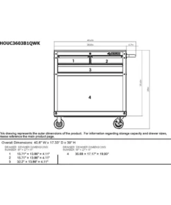 Husky 36 in. 3-Drawer with Solid Wood Top in Gloss White Utility Cart -Deals Hand Tools Zone Store gloss white husky tool carts houc3603bj1 1f 1000