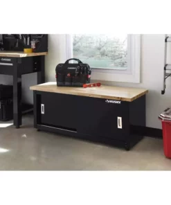 Husky Steel Storage Bench in Black (48 in. W x 20 in. H x 18 in. D) -Deals Hand Tools Zone Store glossy husky free standing cabinets g4802b us 31 1000