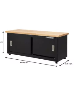 Husky Steel Storage Bench in Black (48 in. W x 20 in. H x 18 in. D) -Deals Hand Tools Zone Store glossy husky free standing cabinets g4802b us 76 1000
