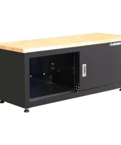 Husky Steel Storage Bench in Black (48 in. W x 20 in. H x 18 in. D) -Deals Hand Tools Zone Store glossy husky free standing cabinets g4802b us a0 1000