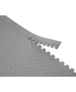 Husky 18.4 in. x 18.4 in. Gray Commercial PVC Garage Flooring Trim Kit -Deals Hand Tools Zone Store gray husky garage flooring tiles hdtkdg 1f 1000