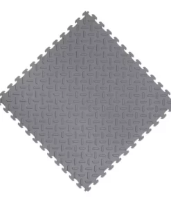Husky 18.4 in. x 18.4 in. Gray PVC Garage Flooring Tile (6-Pack)