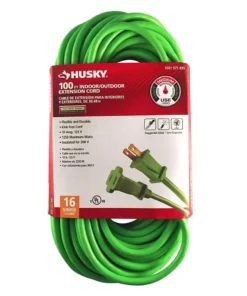 Husky 100 ft. 16/2 Indoor/Outdoor Extension Cord, Green