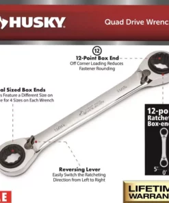 Husky SAE Quad Drive Ratcheting Wrench Set (2-Piece) 11 Husky SAE Quad Drive Ratcheting Wrench Set (2-Piece) -Deals Hand Tools Zone Store husky box wrenches hqrrw2pcsae 40 1000