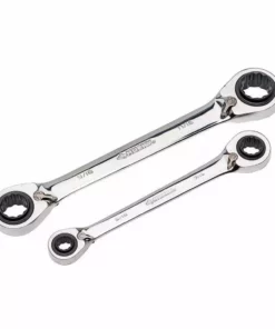 Husky SAE Quad Drive Ratcheting Wrench Set (2-Piece)