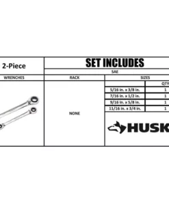 Husky SAE Quad Drive Ratcheting Wrench Set (2-Piece) 15 Husky SAE Quad Drive Ratcheting Wrench Set (2-Piece) -Deals Hand Tools Zone Store husky box wrenches hqrrw2pcsae d4 1000