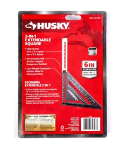 Husky 2-in-1 Extendable Square -Deals Hand Tools Zone Store husky carpenter squares hssp6n 44 1000