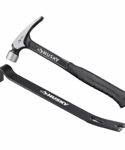 Husky 20 oz. Steel Rip Hammer and 15 in. Wrecking Bar