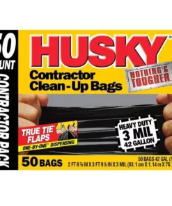 Husky 42 Gal. Heavy-Duty Clean-Up Bags (200-Count) 13 Husky 42 Gal. Heavy-Duty Clean-Up Bags (200-Count) -Deals Hand Tools Zone Store husky contractor bags hk42wc050b 4pk 44 1000