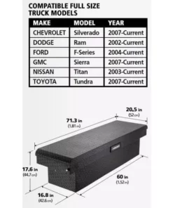 Husky 71.36 in. Matte Black Aluminum Full Size Crossbed Truck Tool Box -Deals Hand Tools Zone Store husky crossover truck tool boxes 102100 53 01 e1 1000