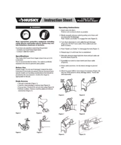 Husky 1/4 in. x 25 ft. Power Drum Auger 23 Husky 1/4 in. x 25 ft. Power Drum Auger -Deals Hand Tools Zone Store husky drain snakes 82 967 111 1f 1000