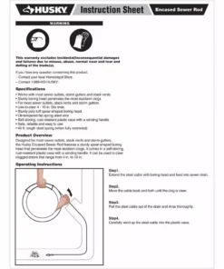 Husky Encased Sewer Rod 10 Husky Encased Sewer Rod -Deals Hand Tools Zone Store husky drain snakes 82 974 111 40 1000
