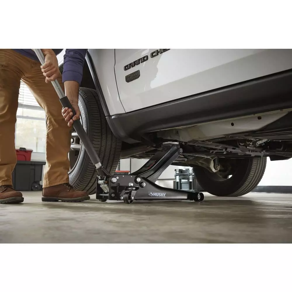 Husky 3-Ton Low Profile Floor Jack with Quick Lift 3 Husky 3-Ton Low Profile Floor Jack with Quick Lift - Image 2