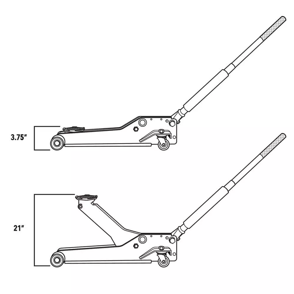 Husky 3-1/2-Ton Low Profile Floor Jack with Quick Lift 10 Husky 3-1/2-Ton Low Profile Floor Jack with Quick Lift - Image 8