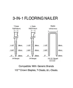 Husky Pneumatic 3-in-1 15.5-Gauge and 16-Gauge 2 in. Flooring Nailer and Stapler with Quick Jam Release -Deals Hand Tools Zone Store husky floor nailers hdufl50 77 1000 1