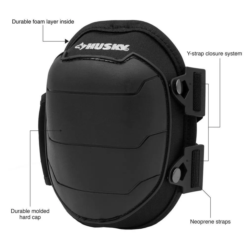 Husky Foam Hard Cap Work Knee Pad (2-Pair) 5 Husky Foam Hard Cap Work Knee Pad (2-Pair) - Image 3