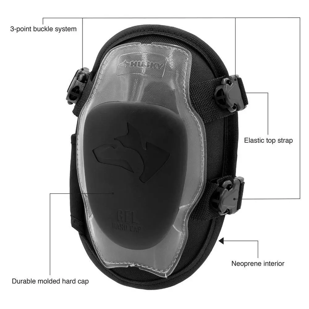 Husky Gel Hard Cap Construction Knee Pad (5-Pair) 5 Husky Gel Hard Cap Construction Knee Pad (5-Pair) - Image 3