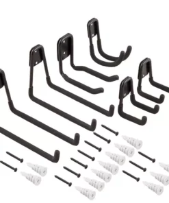 Husky Heavy-Duty Wall-Mounted Storage Hooks (6-Pack) -Deals Hand Tools Zone Store husky garage cabinet accessories 801654 c3 1000