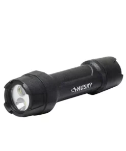 Husky 500 Lumens Tough Stainless Steel Core Multi-Setting LED Flashlight, Impact and Water Resistant with Batteries