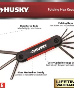 Husky SAE/Metric Folding Hex Key Set With Bonus Torx Set (3-Piece) 12 Husky SAE/Metric Folding Hex Key Set With Bonus Torx Set (3-Piece) -Deals Hand Tools Zone Store husky hex key sets hfhk3pcset 40 1000
