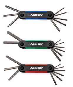 Husky SAE/Metric Folding Hex Key Set With Bonus Torx Set (3-Piece)