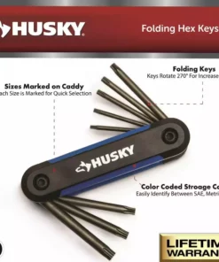 Husky SAE/Metric Folding Hex Key Set With Bonus Torx Set (3-Piece) 13 Husky SAE/Metric Folding Hex Key Set With Bonus Torx Set (3-Piece) -Deals Hand Tools Zone Store husky hex key sets hfhk3pcset a0 1000