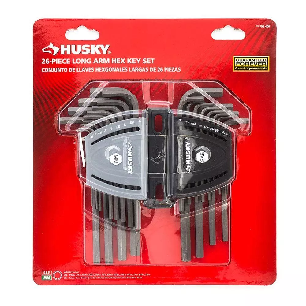 Husky SAE/Metric Long Arm Hex Key Set (26-Piece) 4 Husky SAE/Metric Long Arm Hex Key Set (26-Piece) - Image 2