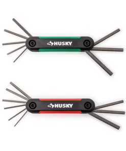 Husky Mini Folding Hex Key Set (9-Piece SAE, 8-Piece MM) -Deals Hand Tools Zone Store husky hex key sets hmfhksm17pcn 06 1f 1000