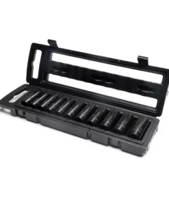 Husky 1/2 in. Drive Impact Socket Set, SAE in Blow Molded Case (11-Piece) -Deals Hand Tools Zone Store husky impact socket sets h2ddimp11pcs 40 1000