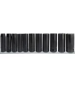 Husky 1/2 in. Drive Deep Metric Impact Socket Set (11-Piece)