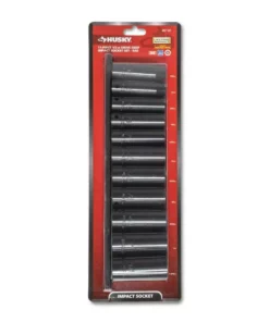 Husky 1/2 in. Drive Deep SAE Impact Socket Set (11-Piece) -Deals Hand Tools Zone Store husky impact socket sets h2dsaei11pcsr 4f 1000