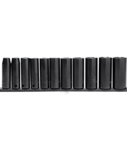 Husky 1/2 in. Drive Deep SAE Impact Socket Set (11-Piece)
