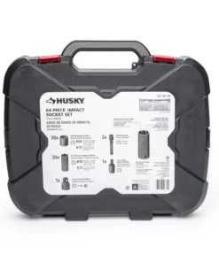 Husky 1/2 in. Drive SAE/Metric Impact Socket Set (64-Piece) -Deals Hand Tools Zone Store husky impact socket sets h64imps 4f 1000