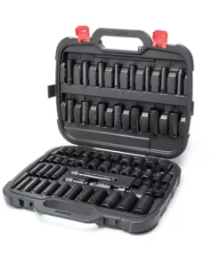 Husky 1/2 in. Drive SAE/Metric Impact Socket Set (64-Piece)